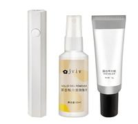 lanliflying Kit gel per unghie, set per unghie pressione, colla UV, kit per nail art, gel solido per unghie, lunga durata, facile applicazione per salone di bellezza