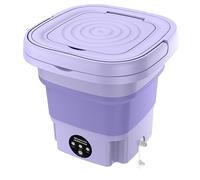 LANMFU Mini lavatrice ad alta capacità da 8 litri, lavatrice e asciugatrice portatile, lavatrice pieghevole completamente automatica, con cestello di scarico, per viaggi, campeggio, appartamento,