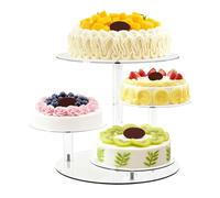 Lanmijia Torre Per Cupcake | Display Rotondo Decor Moderno - Espositore Per Dessert A 4 Piani Per Cupcake,Per Biscotti Snack Cibo Pasticceria Caramelle Compleanno Natale Festa Baby Shower Vacanze