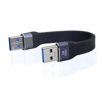 LANMINGLEL 10Gbps USB 3.1 cavo dati morbido piatto 100W USB A maschio a maschio cavo 4K@60Hz Cavo USB A corto per il telefono portatile, PowerBank, fotocamera (USB A maschio)