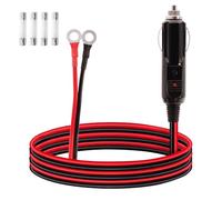 LANMINGLEL accendisigari auto a O Ring Terminal 12V-24V accendisigari auto maschio spina cavo di estensione con 15A Fusibile per auto Inverter Pompa aria Tazza elettrica e fai da te 3.3FT