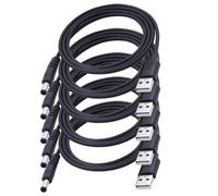 LANMINGLEL Cavo di alimentazione da USB a CC, da USB 2.0 A maschio a DC maschio, 5 Volt, jack per luce LED, altoparlanti, spada laser, router, ventola e altro (5,5 x 2,5 mm)