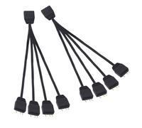 LANMINGLEL Cavo Splitter ARGB 5V 1 Femmina a 4 Maschio 3 Pin - Cavo di Estensione per Espandere Computer PC ARGB Fans e Led Serie 2 Pack (1 a 4)