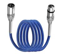 LANMINGLEL Cavo XLR, Cavo microfono XLR a 3 Pin, Cavo XLR con connettore a molla metallica, per registrazioni in studio, mixer audio, illuminazione da palco, blu (2M)