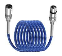 LANMINGLEL cavo XLR, cavo microfono XLR a 3 Pin, cavo XLR con connettore a molla metallica, per registrazioni in studio, mixer audio, illuminazione da palco, blu (3M)