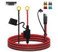 LANMINGLEL Terminale SAE a O-ring con filo fusibile da 10A, cavo batteria SAE a 2 pin con adattatore per inversione di polarità, pannello solare per pannello solare, automotive, marina, motocicli