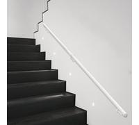 Lanmmraifc Corrimano per Scale Bianco - Kit Completo. Corrimano Moderno per Scale, per Interni ed Esterni, balaustra a Parete, Supporto per corrimano, Maniglia, Barra di Sicurezza.(80cm)