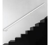 Lanmmraifc Corrimano per Scale, corrimano per pareti, corrimano in Ferro battuto Bianco, Kit di Barre di Sicurezza Antiscivolo(400cm)