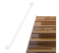 Lanmmraifc Corrimano per Scale in Ferro battuto da Parete, corrimano in Ferro zincato Bianco per Scale, gradini Interni ed Esterni, Maniglia di Sicurezza Antiscivolo per corrimano delle Scale(90cm)