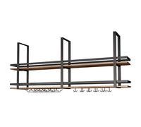 Lanmmraifc Mensola da soffitto, scaffale portaoggetti per cucine, porta piante, portabottiglie, libreria sospesa, mensole espositive con decorazioni galleggianti a 2 strati per la casa(120x30x80cm)