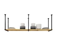 Lanmmraifc Mensole sospese al soffitto, mensole sospese, portabottiglie da cucina, espositori decorativi da parete in ferro, portavasi per piante e fiori per cucina e soggiorno.(80x30x40cm)