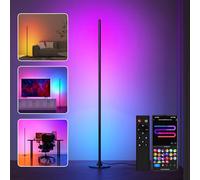 Lanmonlily Lampada da Terra LED, app compatibile con Alexa e Google Assistant, musica Sincronizzazione e Timer e DIY Modalità, 16 milioni di colori Lampada da terra elegante per camera