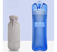 LANMOU Borsa Acqua Calda Peluche Borsa dell'Acqua Calda per Notti Accoglienti Sollievo dal Dolore Collo Posteriore PVC Boule Acqua Calda Boule Acqua Calda (2000ml,blue)