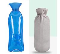 LANMOU Borsa Acqua Calda Peluche Borsa dell'Acqua Calda per Notti Accoglienti Sollievo dal Dolore Collo Posteriore PVC Boule Acqua Calda Boule Acqua Calda (1000ml,blue)