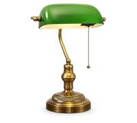 LANMOU Lampada da Banchiere Verde, E27, Paralume In Vetro