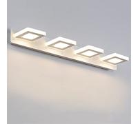 LANMOU Lampada Per Specchio Bagno LED Moderna, Luci Da Specchio LED 360° Regolabile IP45 Impermeabile Antiappannamento Applique da Bagno per Specchio Toeletta,4 lights led 20w,6000K