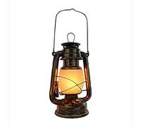 LANMOU Lanterne da Esterno Vintage Ricaricabile Lanterna da Esterno Giardino, Sospensione Lanterna Vintage a LED per Uragano, con Interruttore Dimmer, 3 Modalità, 1800mAh Batteria, Luce Calda