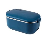 LANMOU Scaldavivande Elettrico Portatile, 220V 1L Rimovibile in Acciaio Inossidabile Lunch Box Elettrico, Ermetica Porta Pranzo da Ufficio per Adult Portavivande per Campeggio, Ufficio, Scuola (Blue)