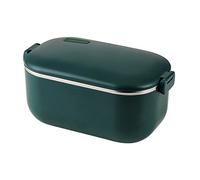 LANMOU Scaldavivande Elettrico Portatile, 220V 1L Rimovibile in Acciaio Inossidabile Lunch Box Elettrico, Ermetica Porta Pranzo da Ufficio per Adult Portavivande per Campeggio, Ufficio, Scuola (Green)