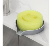 LANMU Organizer per spugna compatibile con spugna Scrub Daddy/Mommy, supporto per spugna in silicone per lavello da cucina, con beccuccio di scarico