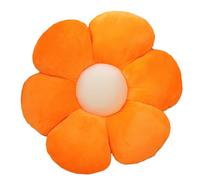 lannery Flower Plush Throw Pillows Flower Floor Pillow Seating Cushion Toy for Reading Room Watching TV 19.7 Orange