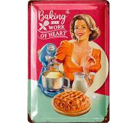 LANOLU Targa in latta vintage - Poster panetteria, cartello da cucina, stile retrò, latta regalo per cucina, decorazione da forno decorativa, insegne in metallo per cucina vintage, latta retrò