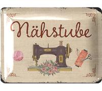 LANOLU Targa in metallo retrò, idea regalo per sarta - cartello per cucito - Farmhouse decorazione per camera da letto - regalo per appassionati di cucito - targa in metallo vintage 15 x 20 cm