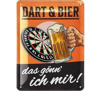 LANOLU Targa in metallo retrò per freccette e birra, decorazione bar e cantina delle feste, decorazione del pub irlandese - regalo divertente per uomini - freccette - decorazione bar - targa vintage