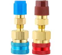 Lanpeeking Adattatore R1234yf a R134a - Kit di innesto rapido premium per condizionatori d'aria auto - R1234yf ricarica refrigerante con adattatore High/Low Side - evacuazione e ricarica