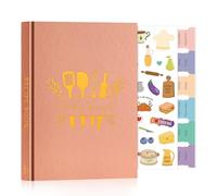 Lanpn A5 Libro di Ricette da Scrivere, Quaderno per Ricette Il Mio Ricettario in Pelle, Recipe Cook Journal Book to Write in Your own Recipes, Libri di Cucina Cooker Girl Libro, Rosa, Inglese