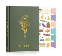 Lanpn A5 Libro di Ricette Il Mio Ricettario in Pelle, Quaderno per Ricette da Scrivere, Recipe Cook Journal Book to Write in Your own Recipes, Libri di Cucina Cooker Girl Libro, Verde