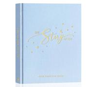 Lanpn Album Diario Nascita Bambina Bambino, Libro Bimbo Bimba, Albums Fotografico Neonato Bambini per Incollare Foto e Scritte, Baby Book Regalo per Primo Anno a 5 Anni, Blu, Inglese