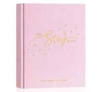 Lanpn Album Diario Nascita Bambina Bambino, Libro Bimbo Bimba, Albums Fotografico Neonato Bambini per Incollare Foto e Scritte, Baby Book Regalo per Primo Anno a 5 Anni, Rosa, Inglese