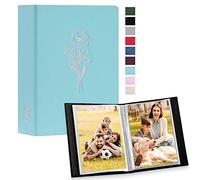 Lanpn Album Fotografico 10x15 100 con Tasche 2 Confezioni, Piccolo Mini Biancheria Album Foto Portafoto Verticale Tascabile Tasca Teal