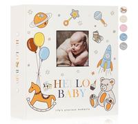 Lanpn Album Fotografico Bambino 10x15 600 Tasche, Lino Inserire gli Album Foto Nascita Bimbo Regalo, Album Portafoto Neonato, Album Battesimo Bimba Ragazza Bambino Colorato