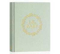Lanpn Album Nascita Bambino e Bambina, Libro dei Ricordi Neonato per Primo Anno a 5 Anni, Albums Fotografico Neonato per Incollare Foto e Scritte, Diario Regalo Bimbo (Inglese, 154 Pagine, Verde)