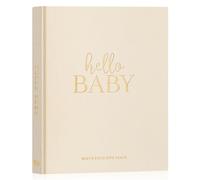 Lanpn Album Nascita Bambino e Bambina, Libro dei Ricordi Neonato per Primo Anno a 5 Anni, Albums Fotografico Neonato per Incollare Foto e Scritte, Diario Regalo Bimbo (Beige, 154 Pagine, Inglese)
