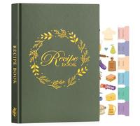 Lanpn B5 Libro di Ricette, Quaderno per Ricette da Scrivere Il Mio Ricettario in Pelle, Recipe Cook Journal Book to Write in Your own Recipes, Libri di Cucina Cooker Girl Libro, Verde, Inglese