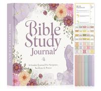 Lanpn Diari di Studio Biblico per Donne con Adesivi e Evidenziatori, Diario Devozionale Quotidiano, Journal di Preghiera Biblica, Chiesa Bible Study Regali Religiosa Cristiana, Inglese