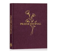 Lanpn Diario Cristiano di preghiera, Agenda delle Preghiere devozionale ogni settimana, Christian Bible Prayer Journal Notebook, Gratitudine e Riflessioni sui Versetti Biblici, Regalo religioso, Viola