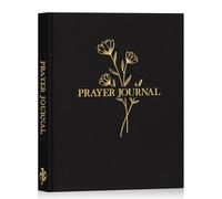 Lanpn Diario Cristiano di preghiera, Agenda delle Preghiere devozionale ogni settimana, Christian Bible Prayer Journal Notebook, Gratitudine e Riflessioni sui Versetti Biblici, Regalo religioso, Nero