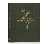 Lanpn Diario Cristiano di preghiera, Agenda delle Preghiere devozionale ogni settimana, Christian Bible Prayer Journal Notebook, Gratitudine e Riflessioni sui Versetti Biblici Regalo religioso, Verde