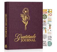 Lanpn Diario della Gratitudine per Donna Uomini, Journal 5 Minuti al Giorno de Consapevolezza Affermazione, 156 Pagine Gratitude Diary Quaderno Guidato per Riflessioni Motivazionali, Inglese, Viola