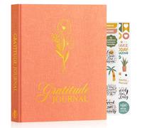 Lanpn Diario della Gratitudine per Donna Uomini, Journal 5 Minuti al Giorno de Consapevolezza Affermazione, 156 Pagine Gratitude Diary Quaderno Guidato per Riflessioni Motivazionali, Inglese, Rosso