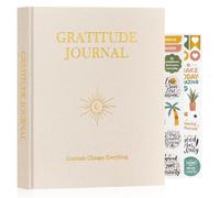 Lanpn Diario della Gratitudine per Uomini Donna, Journal 5 Minuti al Giorno de Consapevolezza Affermazione, 156 Pagine Gratitude Diary Quaderno Guidato per Riflessioni Motivazionali, Inglese, Beige
