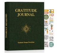 Lanpn Diario della Gratitudine per Uomini Donna, Journal 5 Minuti al Giorno de Consapevolezza Affermazione, 156 Pagine Gratitude Diary Quaderno Guidato per Riflessioni Motivazionali, Inglese, Verde