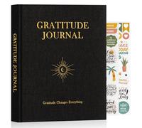 Lanpn Diario della Gratitudine per Uomini Donna, Journal 5 Minuti al Giorno de Consapevolezza Affermazione, 156 Pagine Gratitude Diary Quaderno Guidato per Riflessioni Motivazionali, Inglese, Nero