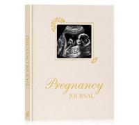 Lanpn Diario della Gravidanza Mamma 105 Pagine, Libri Ricordi Gravidanza Organizzare il Parto, Libro Album Gravidanza per Ecografie Fotografie, Regalo Future Mamma Donne Incinte, Inglese, Beige
