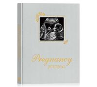 Lanpn Diario della Gravidanza Mamma 105 Pagine, Libri Ricordi Gravidanza Organizzare il Parto, Libro Album Gravidanza per Ecografie Fotografie, Regalo Future Mamma Donne Incinte, Inglese, Grigio