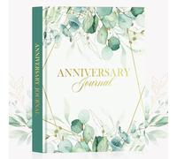 Lanpn Diario per anniversario di matrimonio per coppie, in pelle, per appuntamenti dal 1° al 70° matrimonio, album dei ricordi di coppia, 190 pagine con storie d'amore, regalo per matrimonio, addio al
